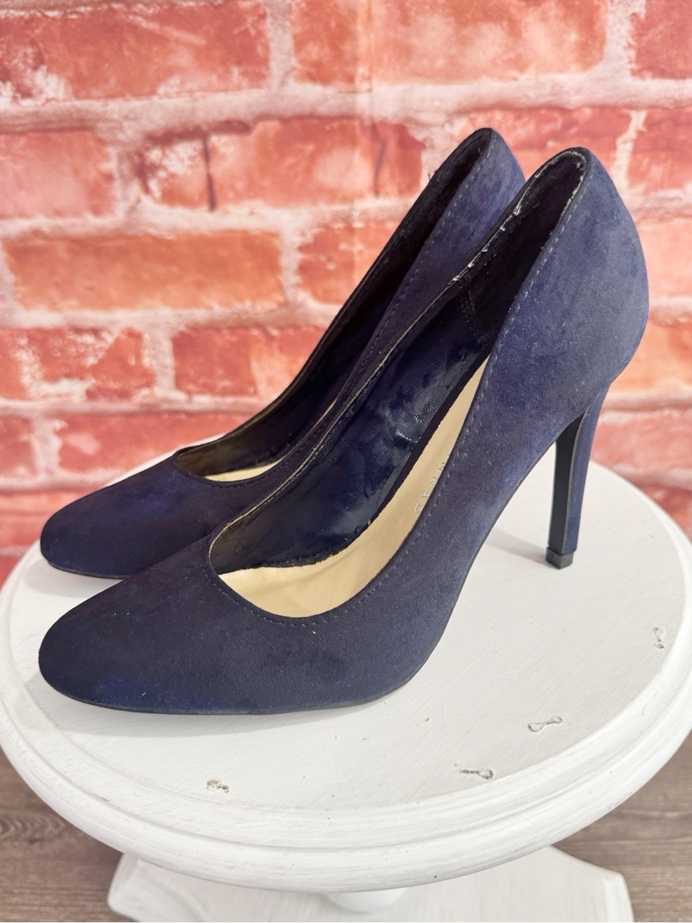 Lauren Conrad Heels Womens Size 6 Blue Suede Classic Shoes